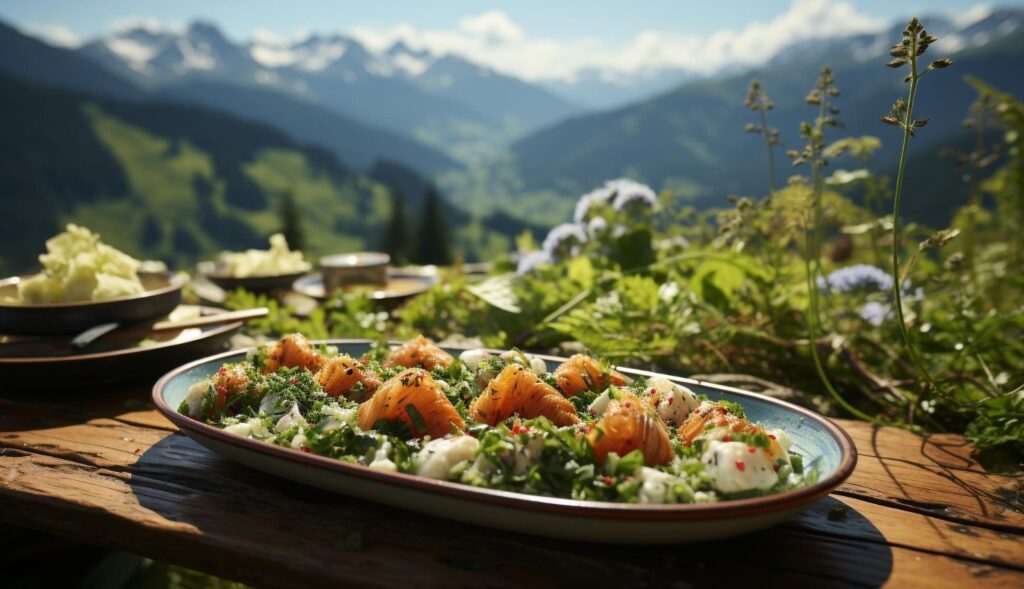 Food on mountain